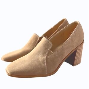 NEW! JOIE Wevenly Suede Slip On Loafer Style Shoe Pump Heel.